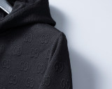 Hooded Cotton Tracksuits Sweatsuits for Men Sweat Track Suits 2 Piece Casual Athletic Jogging Warm Up Full Zip Sportswear Sets 38110
