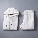 Hooded Cotton Tracksuits Sweatsuits for Men Sweat Track Suits 2 Piece Casual Athletic Jogging Warm Up Full Zip Sportswear Sets 38110