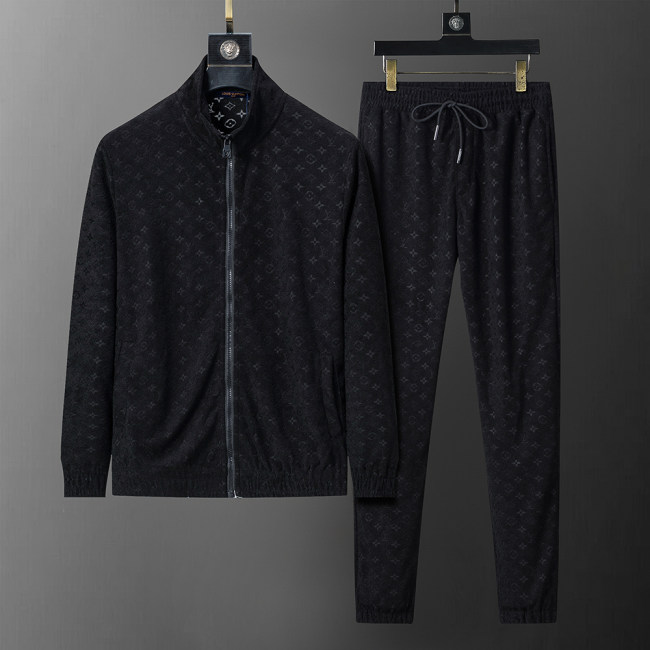 Men's Cotton Tracksuits Outfits Set 2 Piece Jogging Suits Warm Up Sweatsuits Stand Collar Sportswear Track  Suits Sets 38102