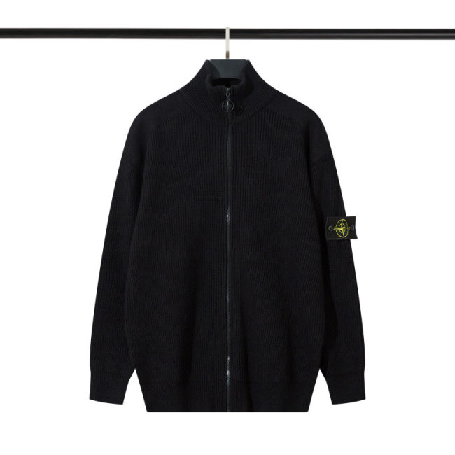 Original Zip-Up Jumper Knitted Stand-Collar Jacket
