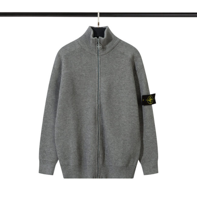 Original Zip-Up Jumper Knitted Stand-Collar Jacket