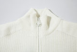 Original Zip-Up Jumper Knitted Stand-Collar Jacket