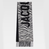 Original Synthetic Fiber Simple Jacquard Logo Fringe Scarf Grey