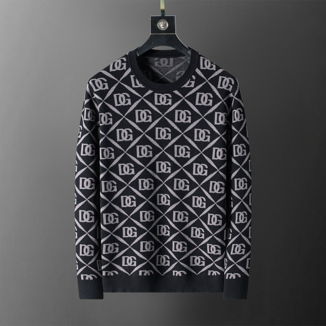 Men's Slim Fit Knitted Sweater Soft Ribbing Edge 5005