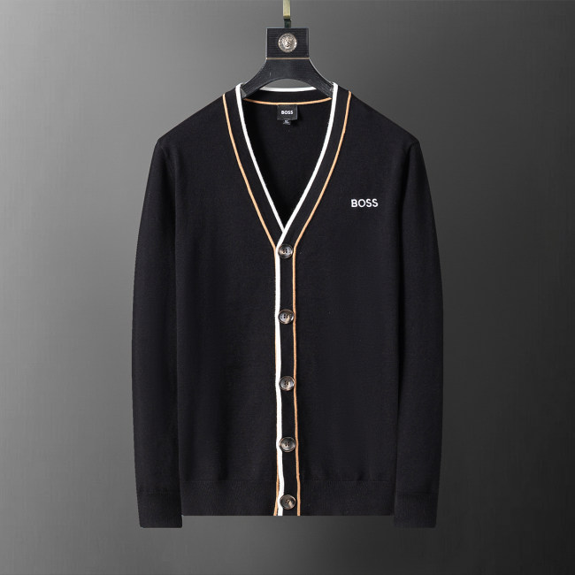 Men's Slim Fit Knitted Cardigan Sweater Soft Ribbing Edge 5039