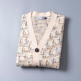 Men's Slim Fit Knitted Cardigan Sweater Soft Ribbing Edge 5018