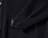 Men's Slim Fit Knitted Cardigan Sweater Soft Ribbing Edge 5032