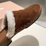 Original Suede Clogs （3cm heel）Wool-blend lining