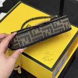 Original Baguette Mini Brown FF jacquard fabric bag