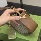 Original Horsebit 1955 Shoulder Bag GG Supreme Canvas Leather Trim 735178