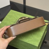 Original Horsebit 1955 Shoulder Bag GG Supreme Canvas Leather Trim 735178