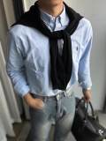 5A 2212 unisex Classic Fit Linen-Cotton Shirt