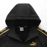 5A Men's 3-Piece Tracksuit Tencel Roma Hoodie Jogger Set Gold Print