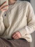 5A 2223 Unisex Iconic Cable-Knit Cotton Jumper