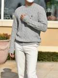 5A 2223 Unisex Iconic Cable-Knit Cotton Jumper