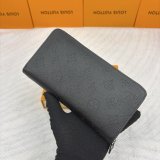 Women's Zippy Silver Hardware Printed Perforated Design Calfskin Wallet apricot M61867