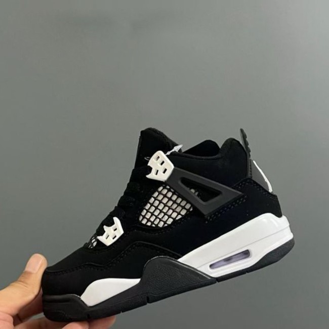5A Kids Air Jordan 4 Retro White Thunder Children's Shoes FQ8138-001