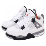 5A Kids Air Jordan 4 Retro White Cement Children's Shoes FV5029-100