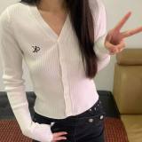 5A Women V-Neck Button Cardigan