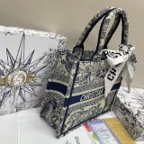 Original Oblique Book Tote Bag Blue (S M L)