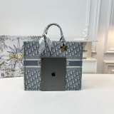 Original Oblique Book Tote Bag Grey (S M L)