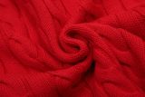 Original Women Cable-Knit Cotton V-Neck Jumper