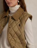 Original Corduroy-Trim Quilted Vest