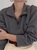 5A 2235 Unisex French Rib Half Zip Pullover