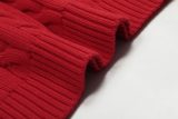 Original Women Cable-Knit Cotton V-Neck Jumper