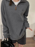 5A 2235 Unisex French Rib Half Zip Pullover