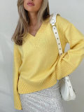 V-Neck Knit Sweater
