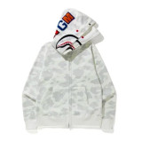 Noctilucent Camo Shark Full Zip Double Hoodie