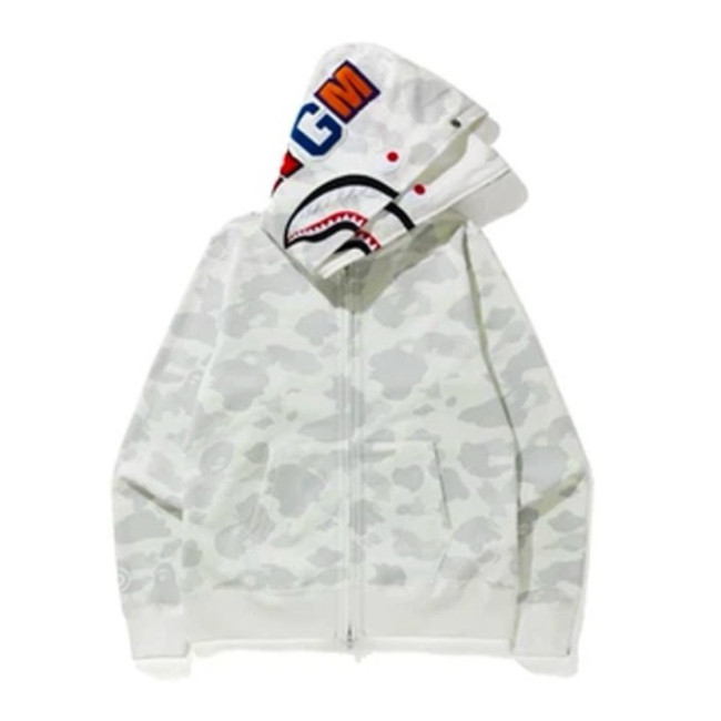 Noctilucent Camo Shark Full Zip Double Hoodie