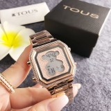 5A 8375Z Quartz Watches Women's Bear Digital Watch - Rose Gold Crystal-Embellished Wristwatch
