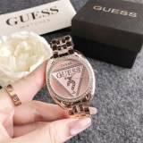 5A 7096WH Quartz Watches Women's Crystal-Embellished Rose Gold Watch - Pink Dial Fashion Wristwatch
