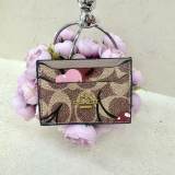 5A Canvas Pattern Decorative Card Holder with Gold Logo & Embroidered Accents CR971