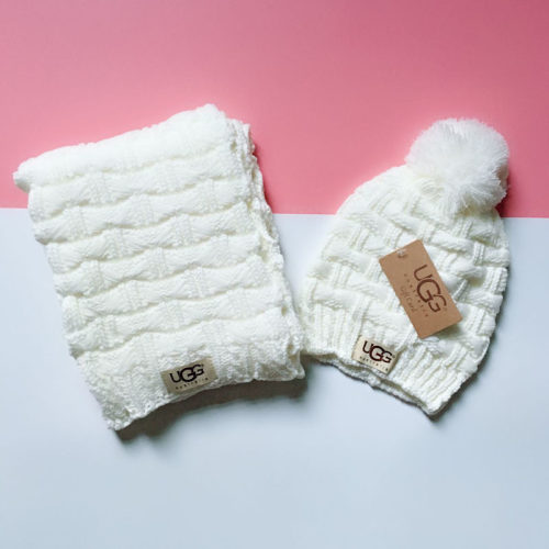 5A Argyle Knit Hat Scarf Set