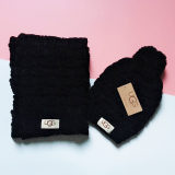5A Argyle Knit Hat Scarf Set