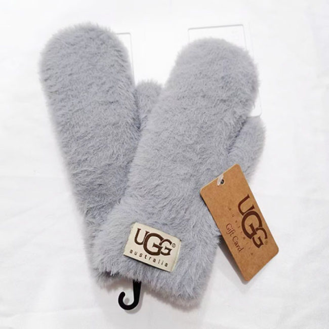 5A Women's Faux Rabbit Fur Full-Finger Gloves Soft Warm Winter Handwear