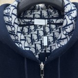 Original Jacquard Cashmere Hoodie Reversible Knit Hooded Sweatshirt Oblique