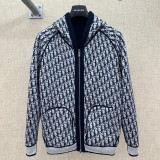 Original Jacquard Cashmere Hoodie Reversible Knit Hooded Sweatshirt Oblique
