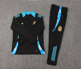 adult Argentina national football team 2024-2025 Mens Soccer Jersey Quick Dry Casual long Sleeve trousers suit black