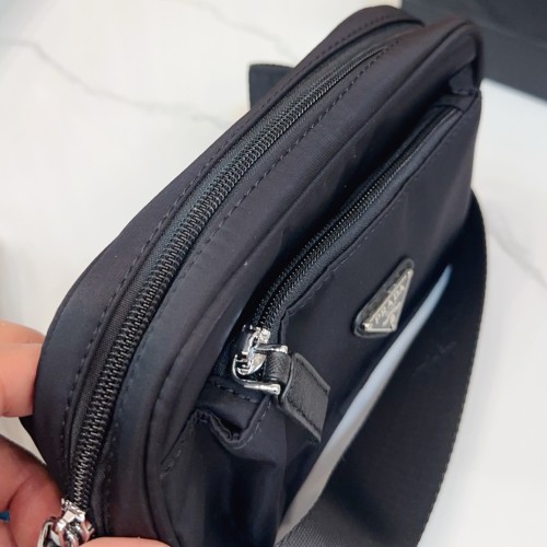 Men's Original Nylon fabric Fanny pack Black 21cmx13m