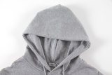 5A Check Trim Cotton Pullover Hoodie