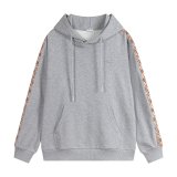 5A Check Trim Cotton Pullover Hoodie