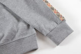 5A Check Trim Cotton Pullover Hoodie