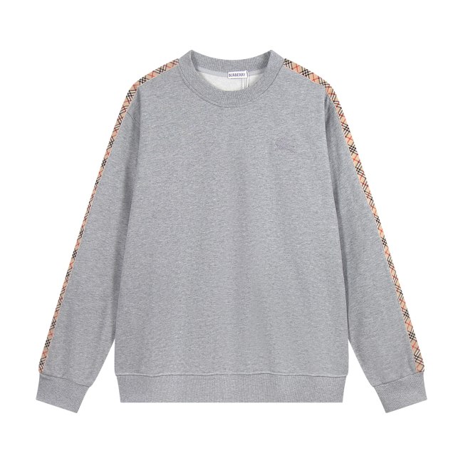 5A Check Trim Cotton Pullover Hoodie