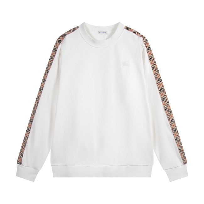 5A Check Trim Cotton Pullover Hoodie