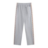 5A Check Trim Cotton Pants