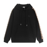 5A Check Trim Cotton Pullover Hoodie